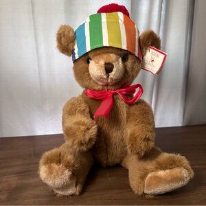 Vintage Gordon Fraser Schmid Musical Teddy Bear 17” Stuffed Animal Jointed 1984